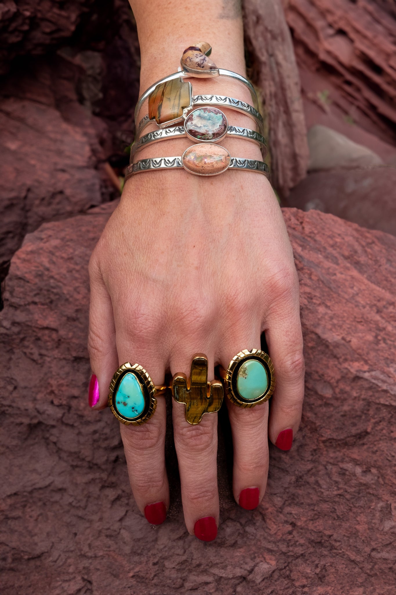 Saguaro Ring in Gold Alchemia D15