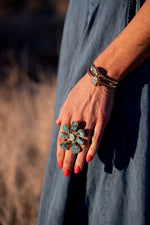 Cloud Mountain Turquoise Flower Ring
