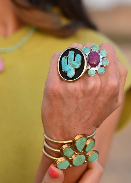 Saguaro Cactus Shadowbox Ring