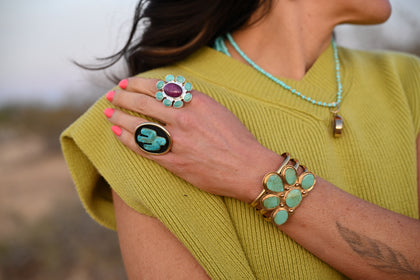 Saguaro Cactus Shadowbox Ring