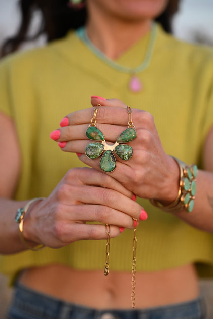 Desert Bloom Sonoran Gold Flower Necklace