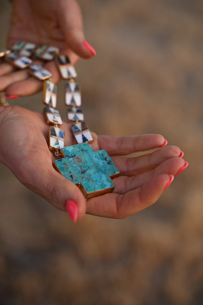 Desert Bloom Cross Necklace