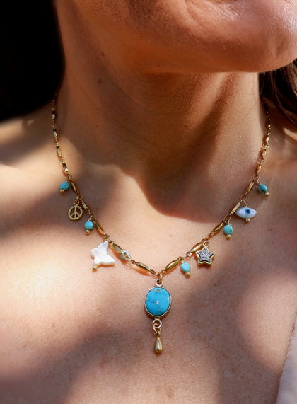 The Moon Bear Charm Necklace "The Lucky One"