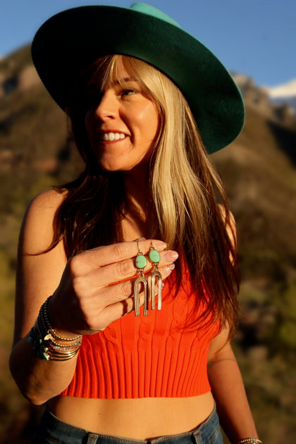 Rainbow Connection Earrings Turquoise