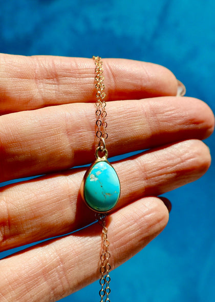 Sonoran Gold Turquoise Dainty Necklace