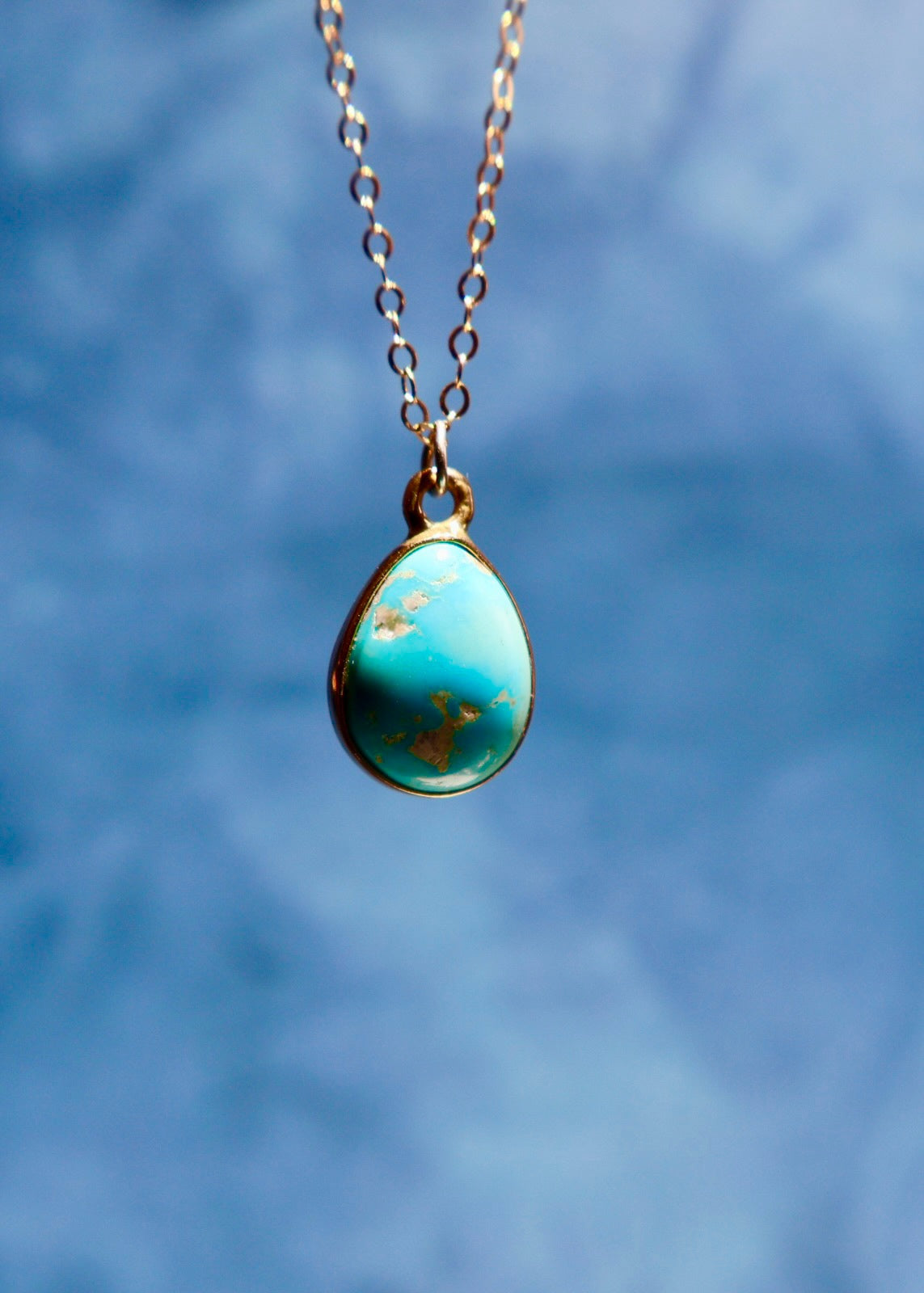 Sonoran Gold Turquoise Dainty Necklace RC68