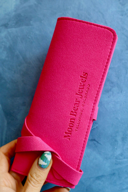 Hot Pink Moon Bear Jewels Travel Organizer