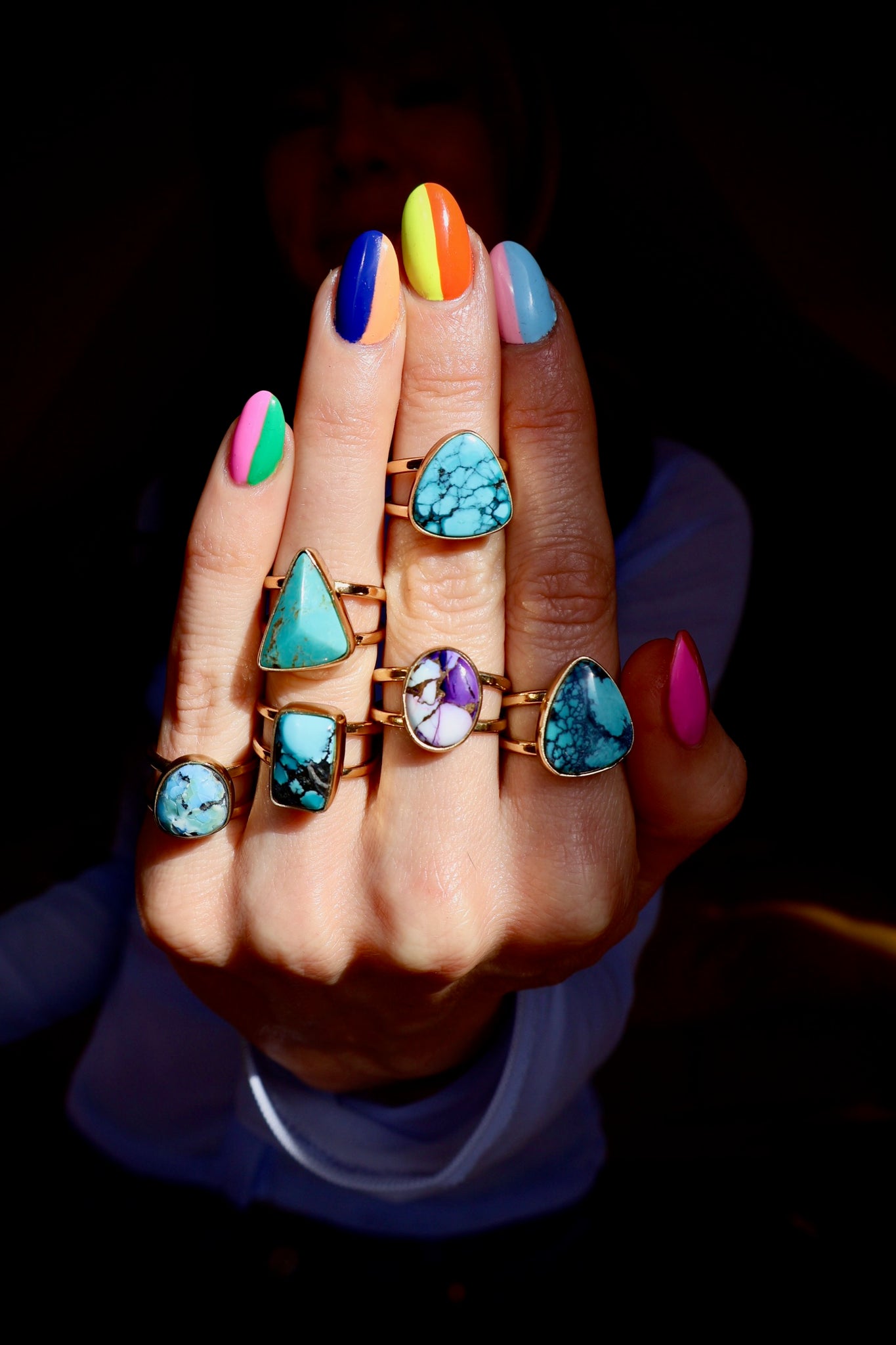 Purple Dahlia Cuff Ring Adjustable HE29