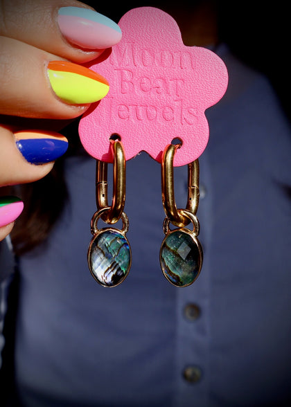 Crystal Abalone Two Way Earring