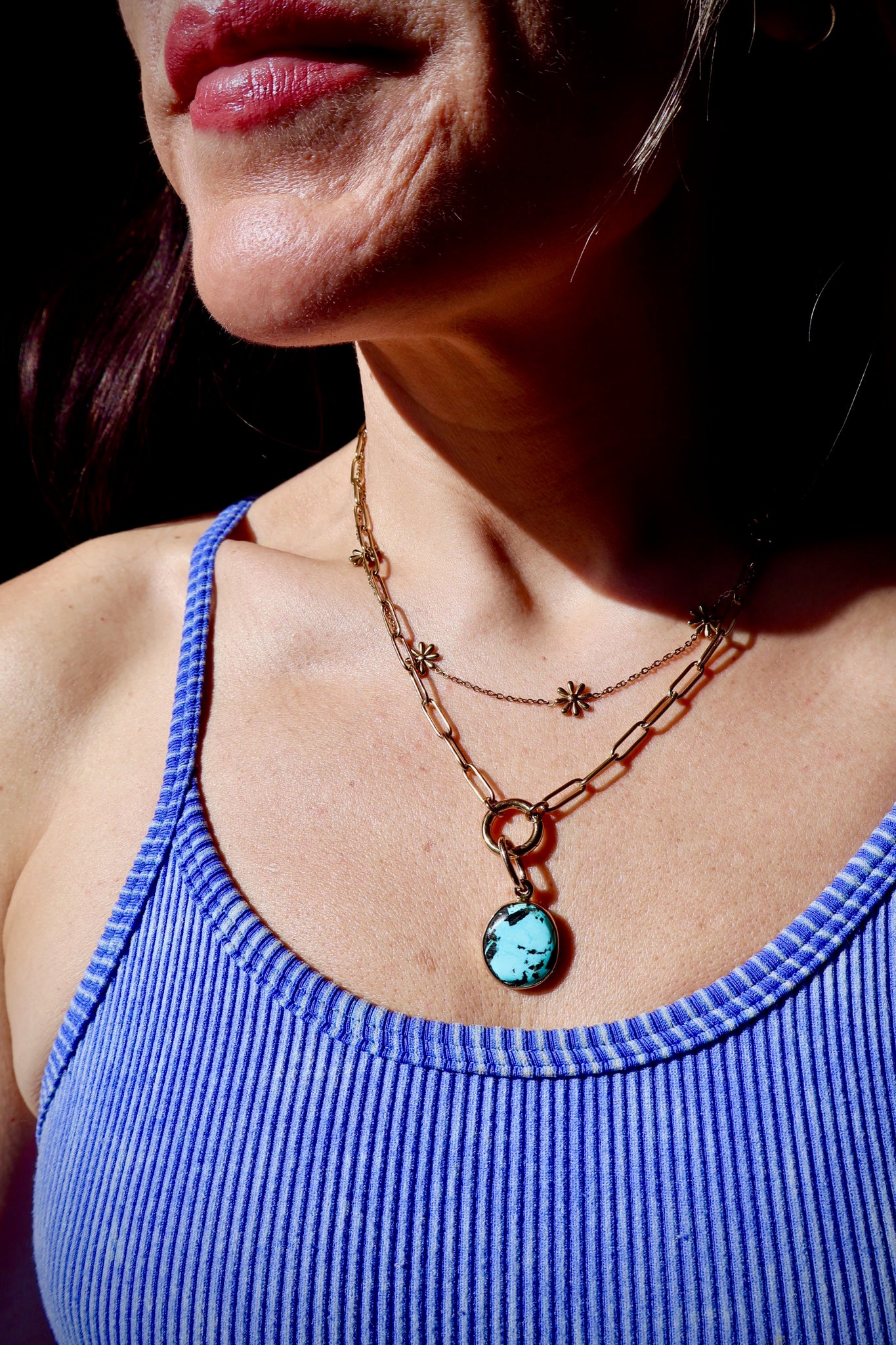 Cloud Mountain Turquoise Pendant HE41