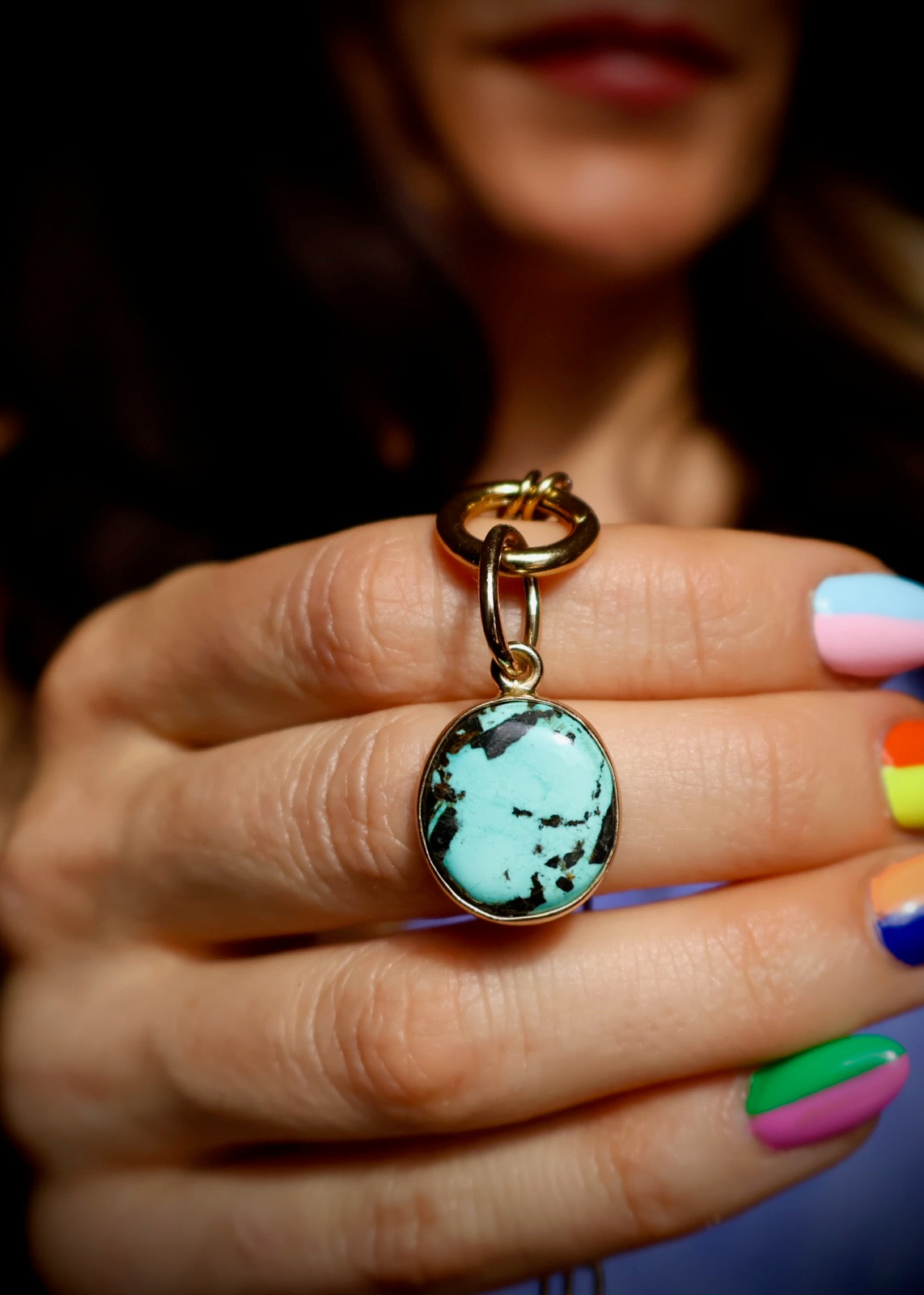 Cloud Mountain Turquoise Pendant HE41