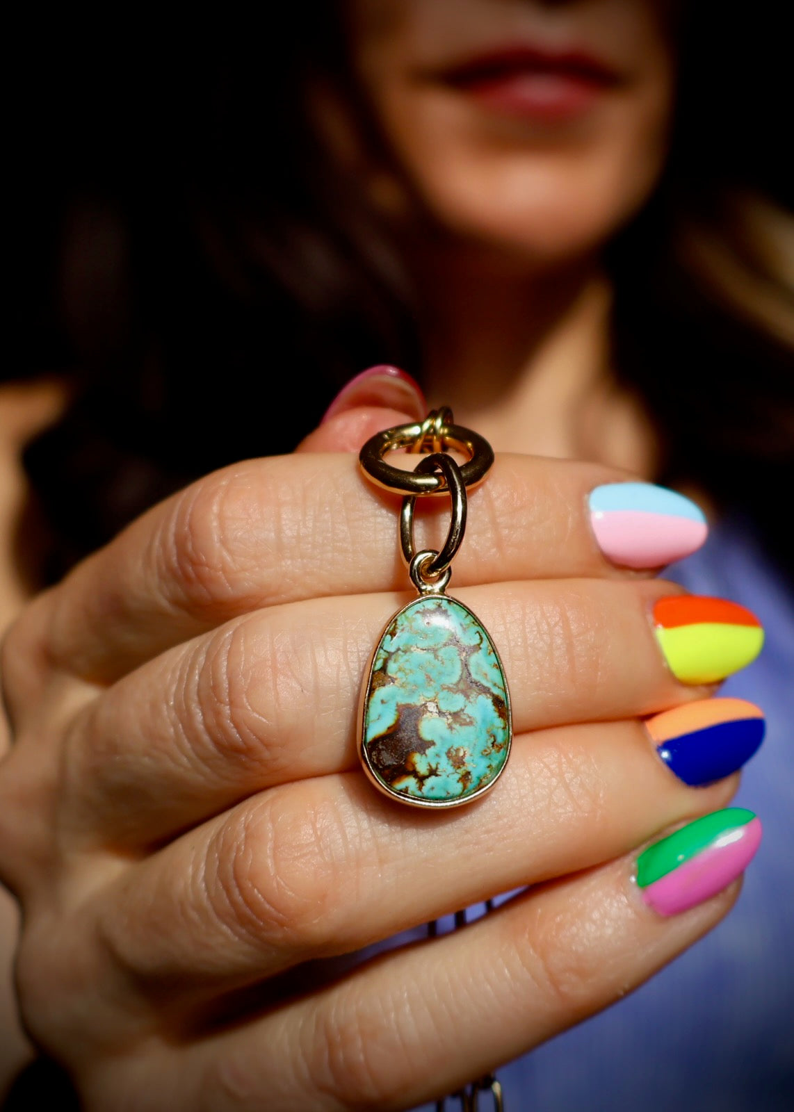 Cloud Mountain Turquoise Pendant HE40