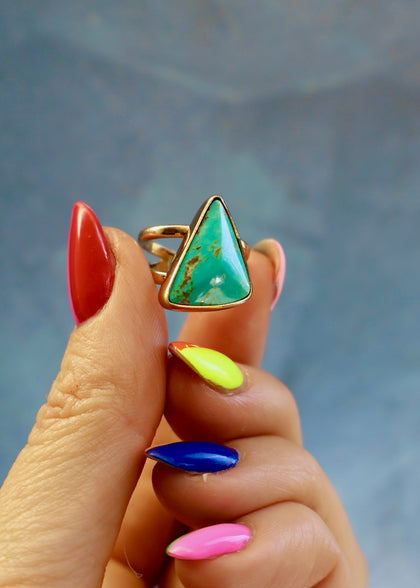 Campitos Turquoise Cuff Ring Adjustable