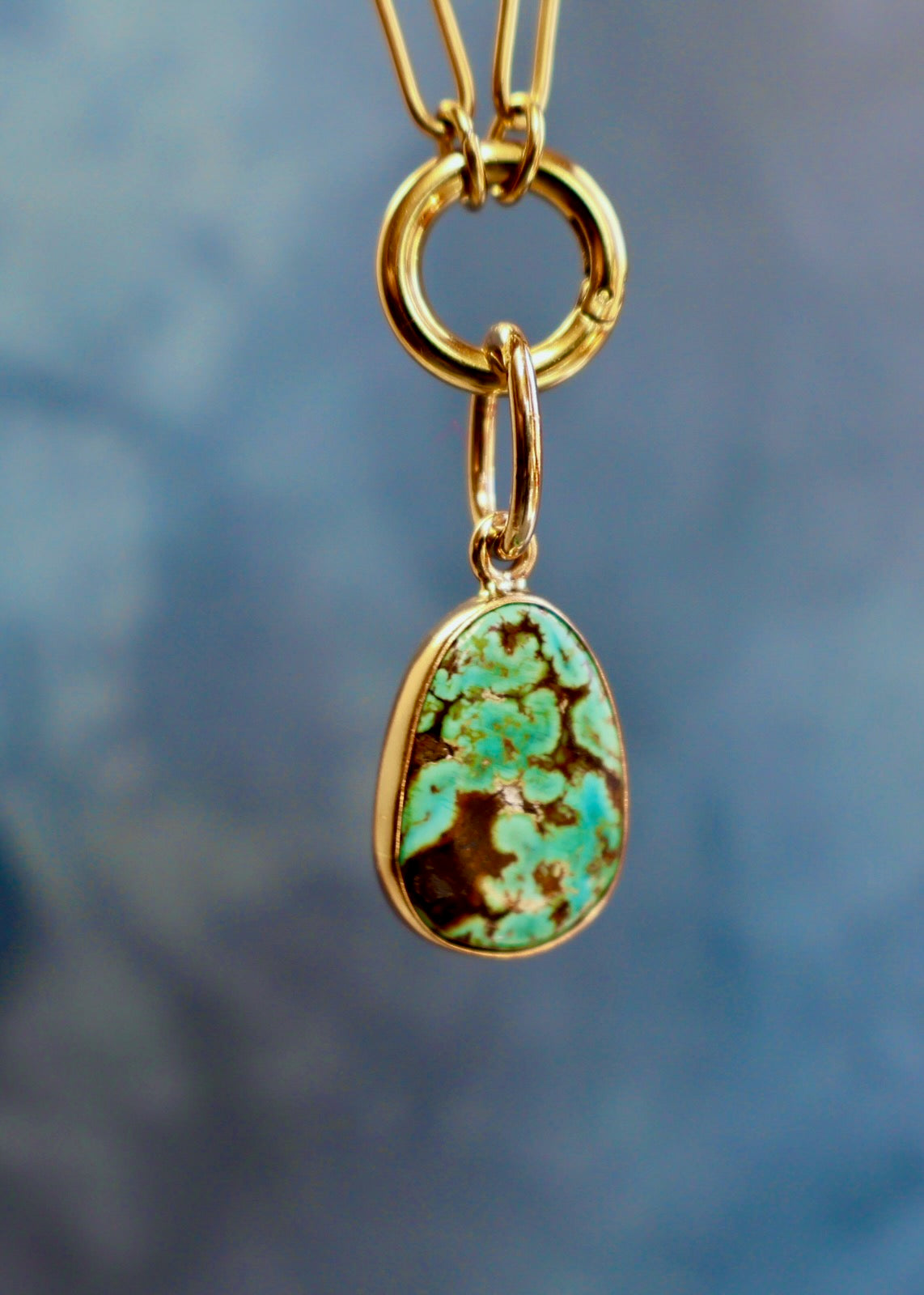 Cloud Mountain Turquoise Pendant HE40