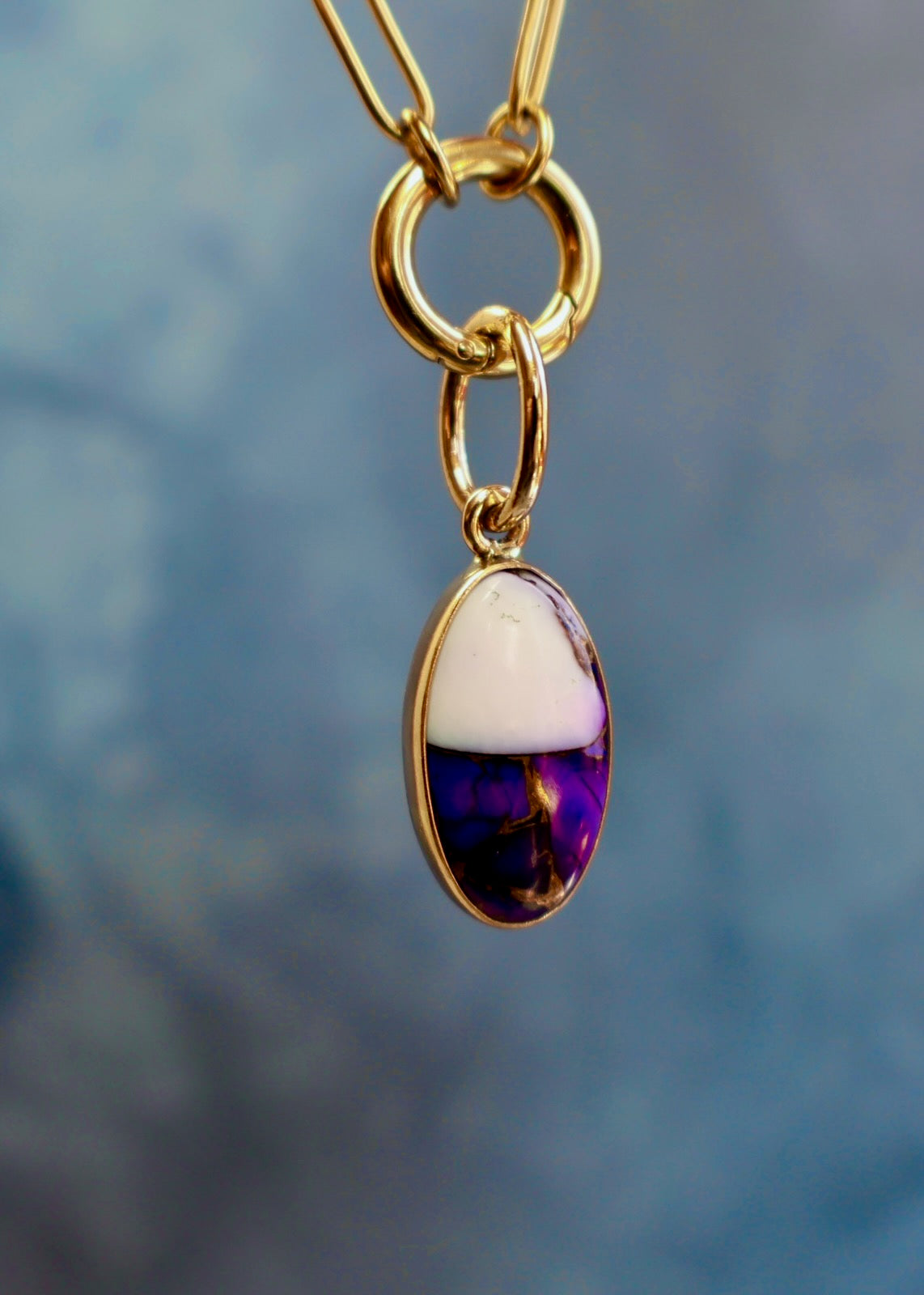 Purple Dahlia Pendant HE42