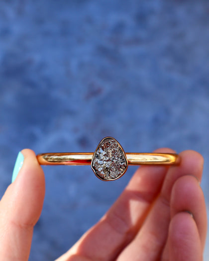 Winter Thaw Pyrite Cuff in Gold Alchemia Adjustable