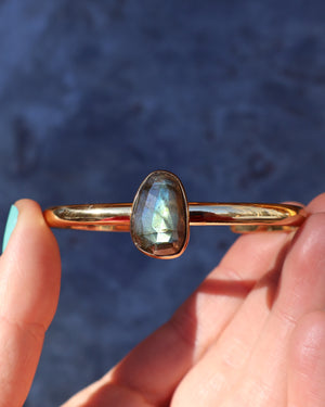 Winter Thaw Labradorite Cuff in Gold Alchemia Adjustable WT29