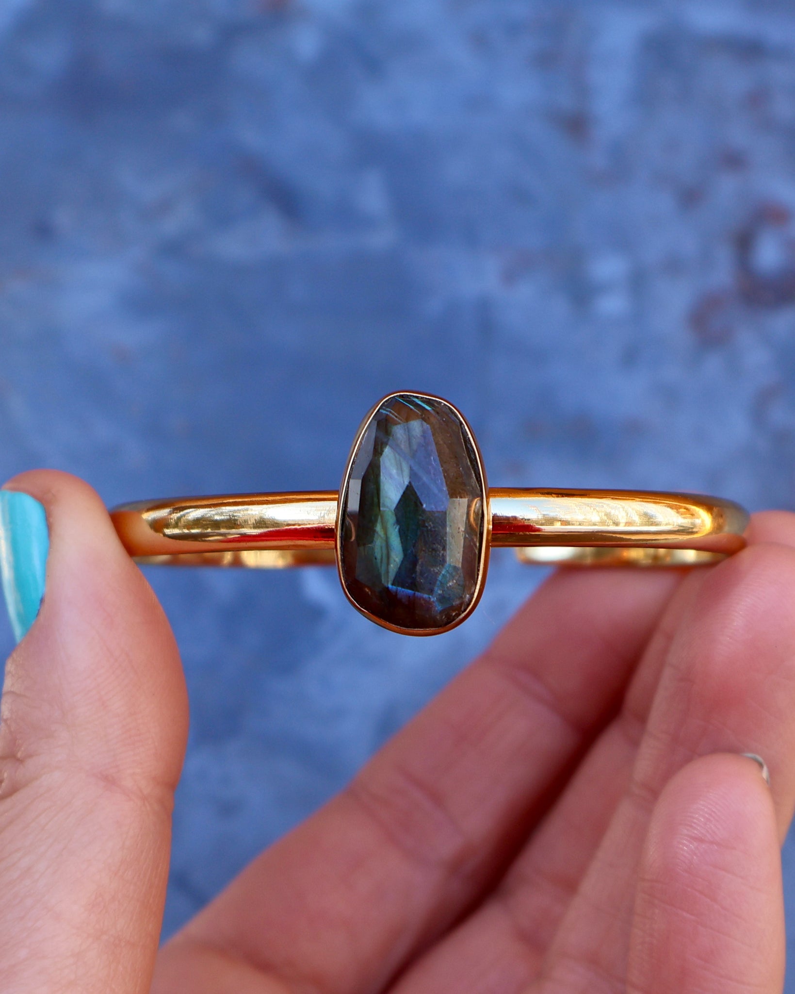 Winter Thaw Labradorite Cuff in Gold Alchemia Adjustable WT30