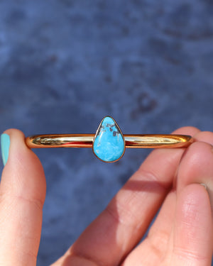 Winter Thaw Drip Cuff in Gold Alchemia & Turquoise Adjustable WT31