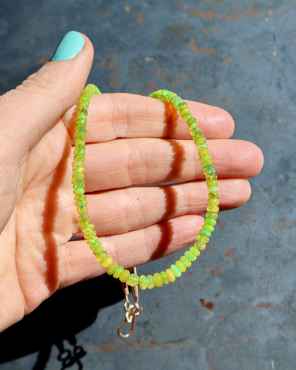 Spring Green Winter Thaw Opal Necklace