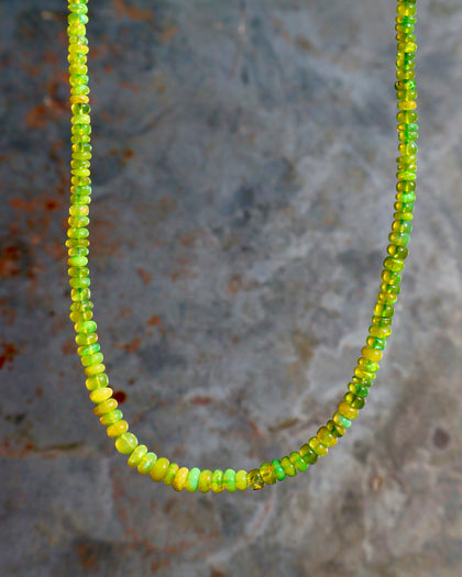Spring Green Winter Thaw Opal Necklace