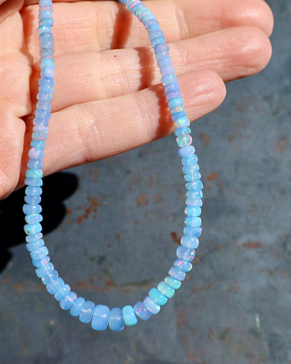 Blue Winter Thaw Opal Necklace