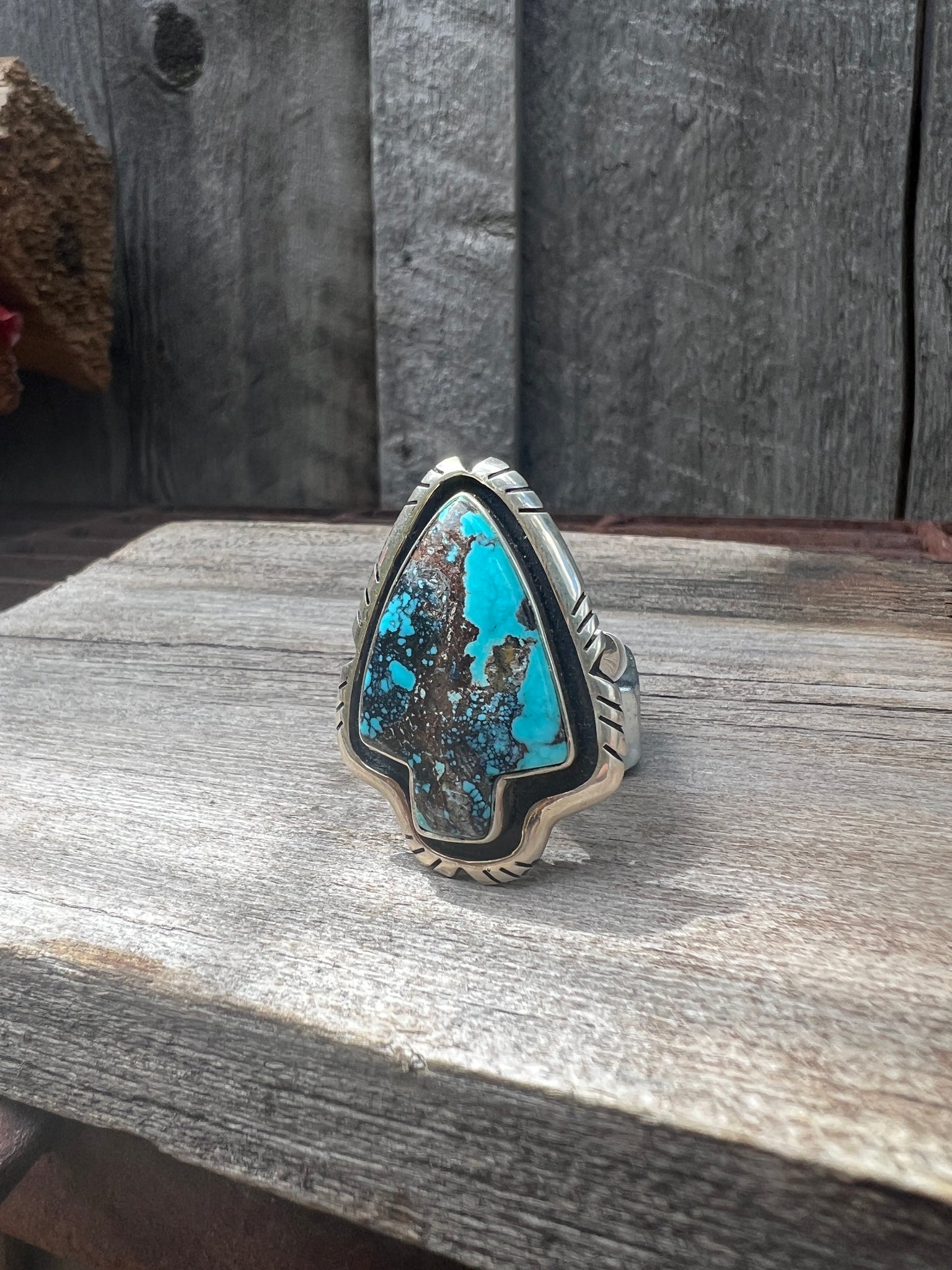 Azurite Arrow Ring in Sterling Silver #127