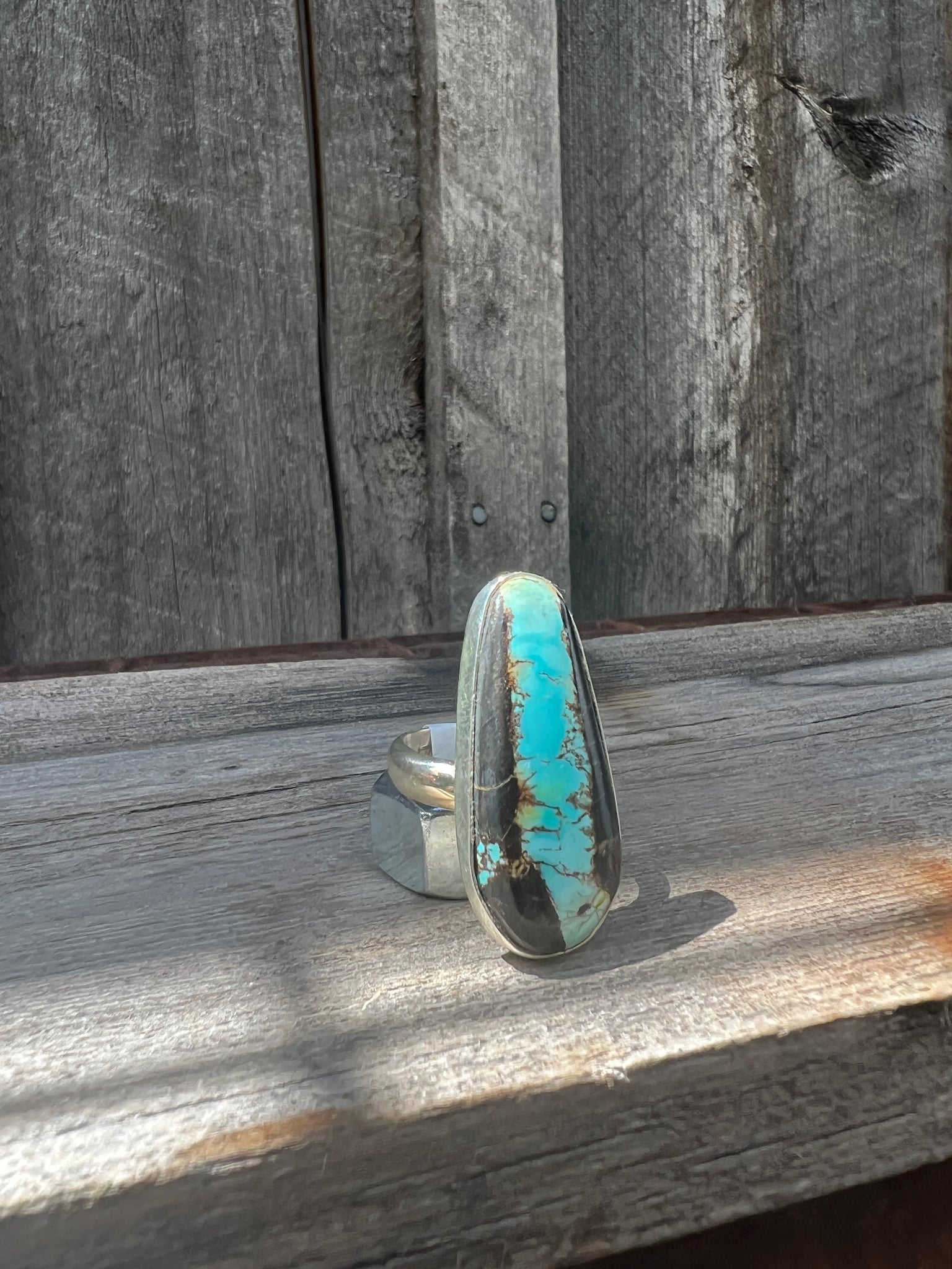 Cloud Mountain Turquoise Ring in Sterling Silver #129