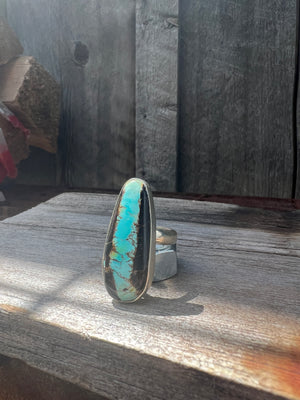 Cloud Mountain Turquoise Ring in Sterling Silver #129
