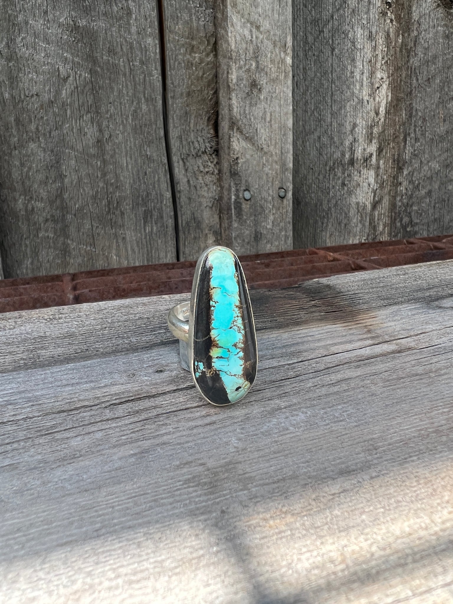 Cloud Mountain Turquoise Ring in Sterling Silver #129