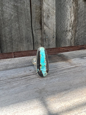 Cloud Mountain Turquoise Ring in Sterling Silver #129
