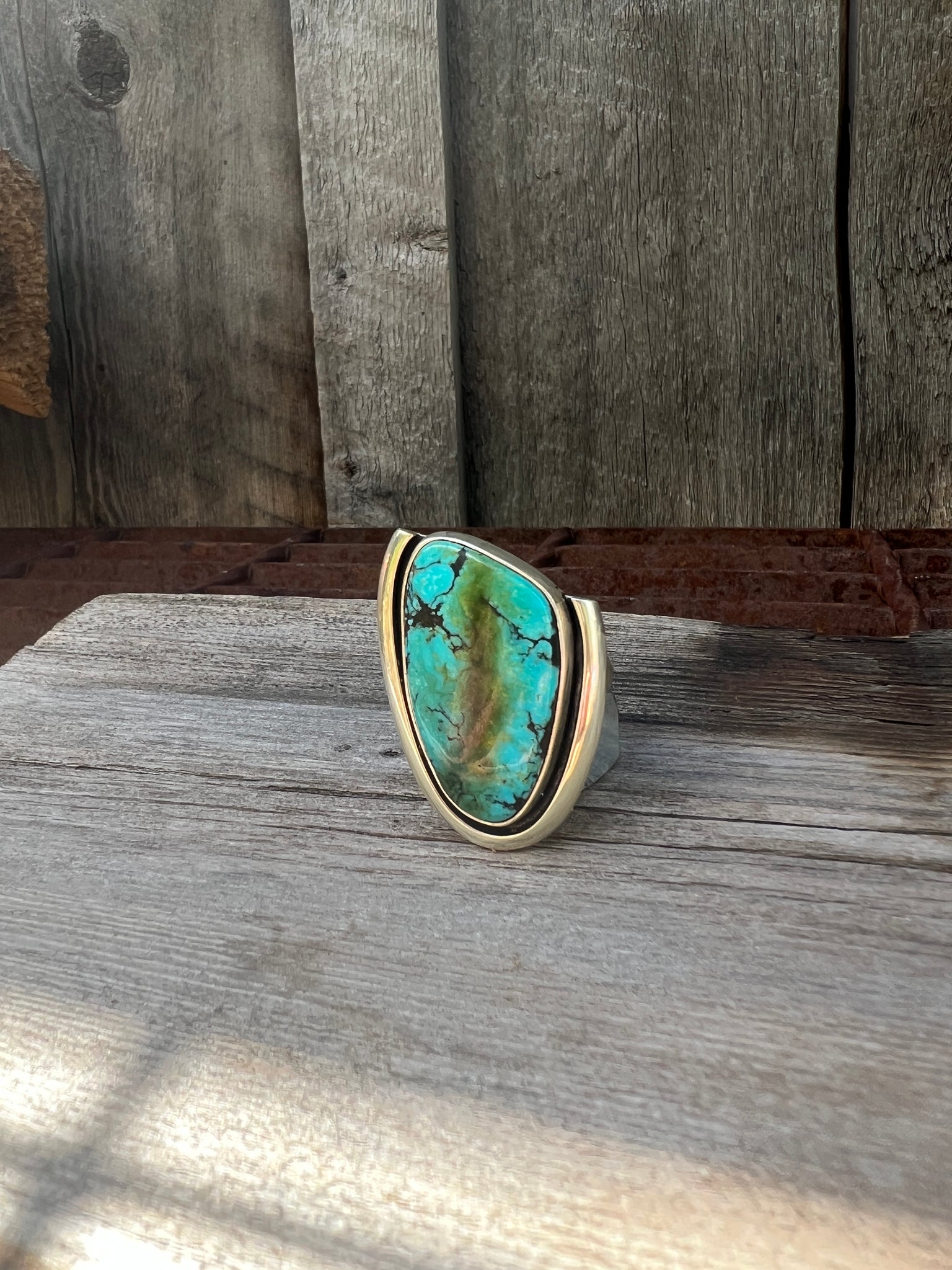 Cloud Mountain Turquoise Ring in Sterling Silver #130