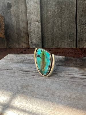 Cloud Mountain Turquoise Ring in Sterling Silver #130
