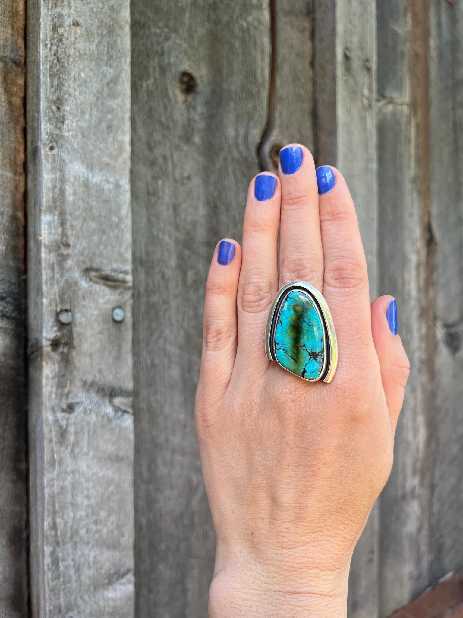 Cloud Mountain Turquoise Ring in Sterling Silver #130