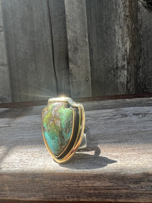 Cloud Mountain Turquoise Arrowhead in Gold Alchemia #132