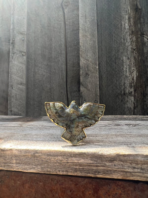 Labradorite Bird ring in Gold Alchemia #134