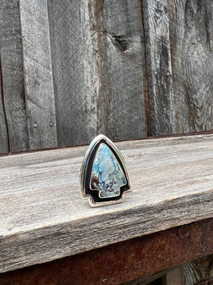 Golden Hills Turquoise Arrowhead ring in Sterling Silver #135
