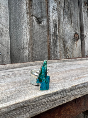 Turquoise Lightning Bolt  ring in Sterling Silver #137