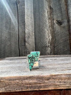 Turquoise Lightning Bolt  ring in Sterling Silver #138