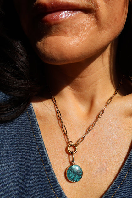 Cloud Mountain Turquoise Pendant Charm