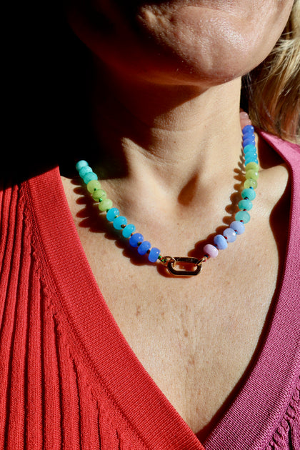 Charm Clasp Mermaid Knotted Necklace