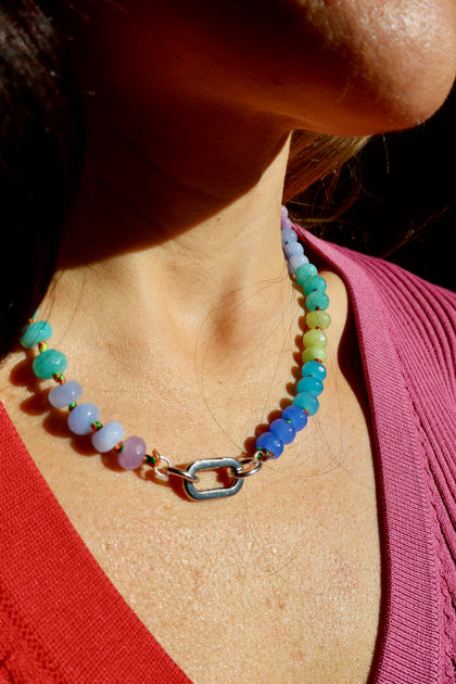 Charm Clasp Mermaid Knotted Necklace