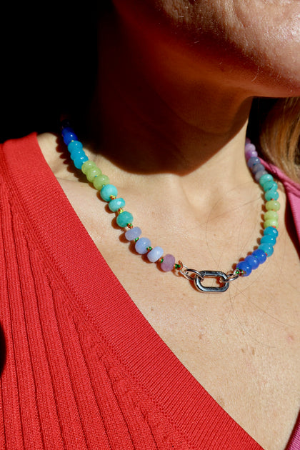 Charm Clasp Mermaid Knotted Necklace