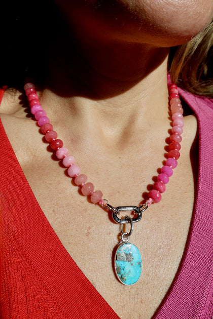 Morenci Turquoise & Sterling Silver Pendant Charm