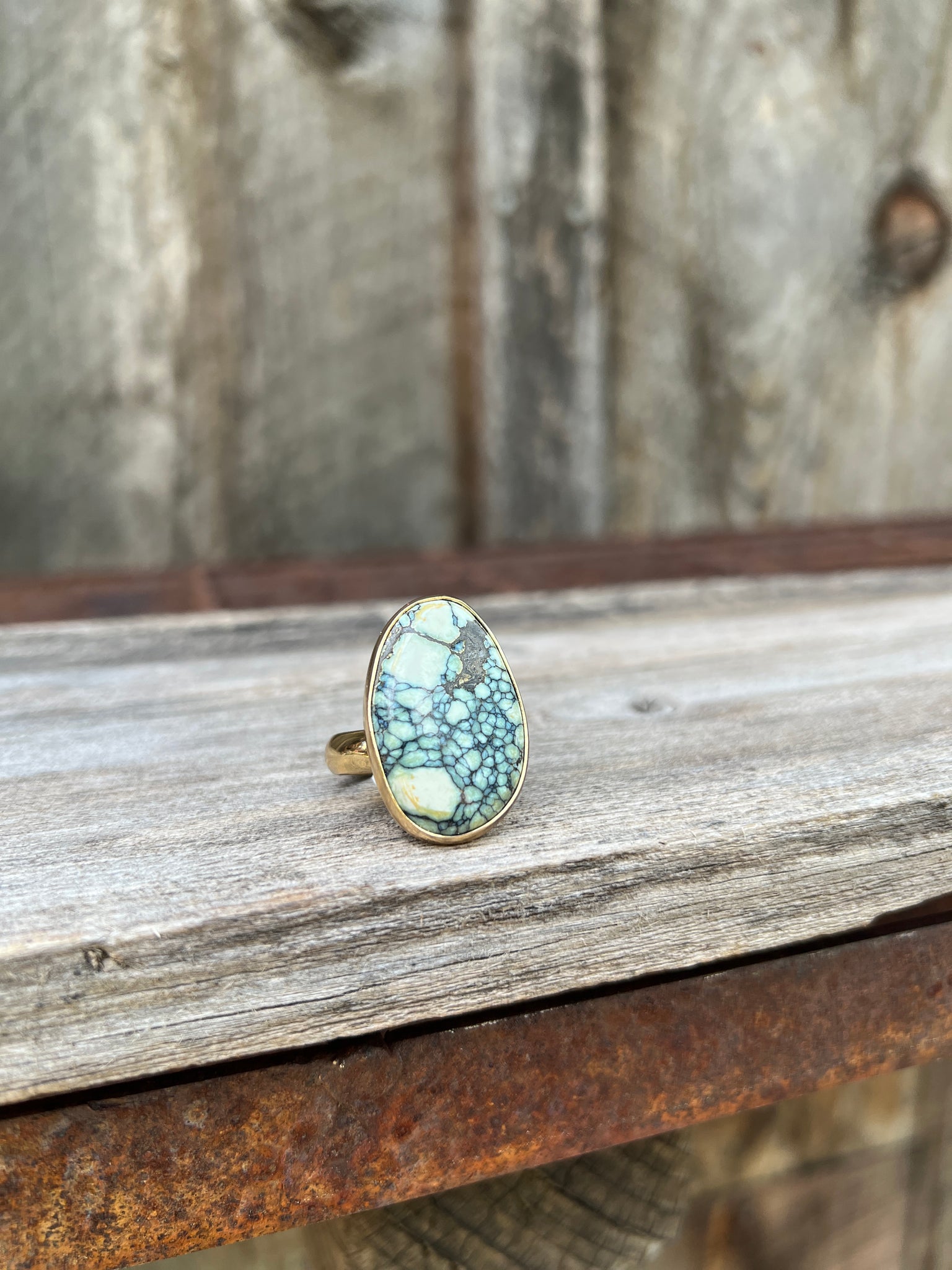 Varascite Ring in Gold Alchemia #143
