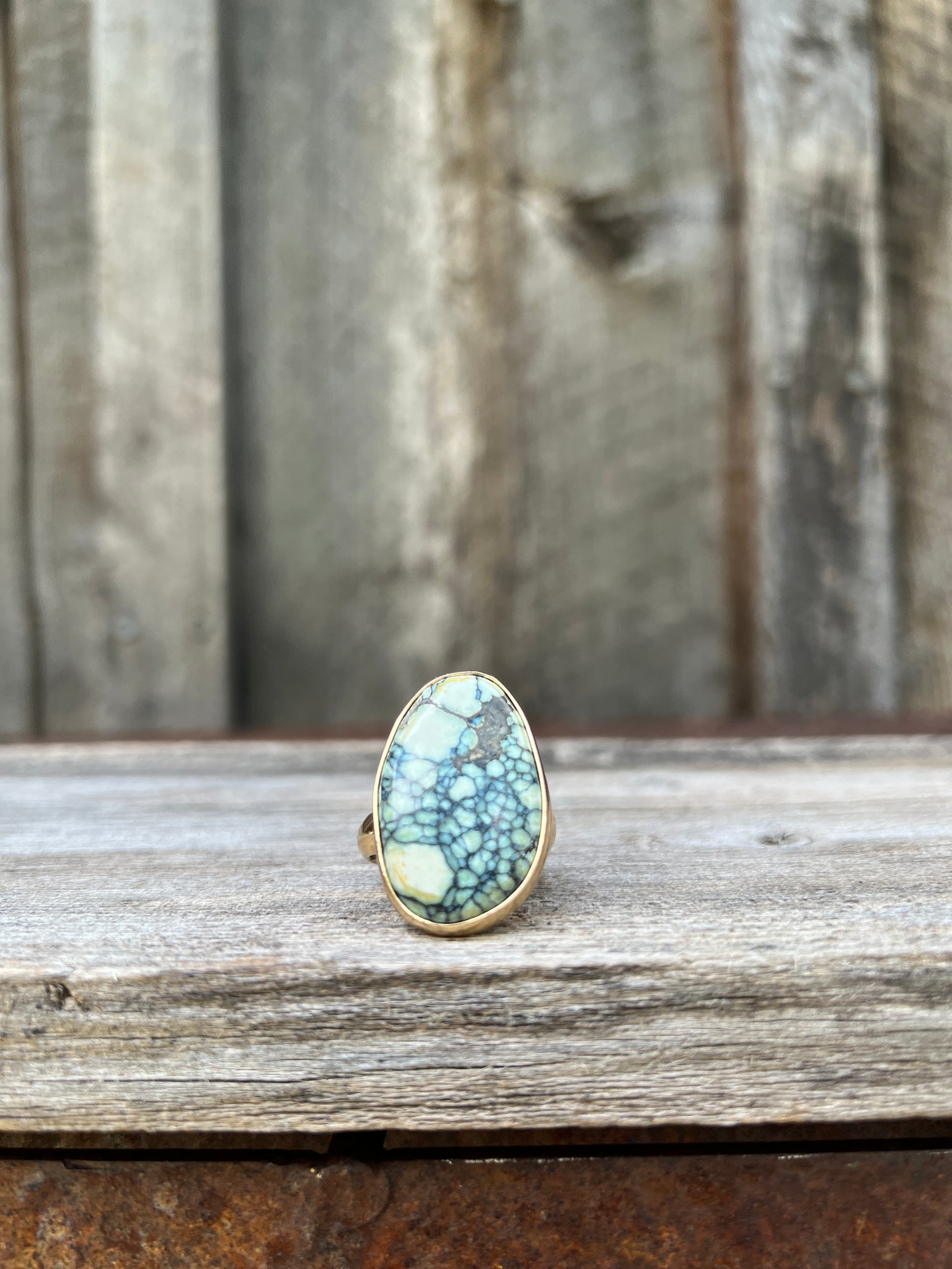 Varascite Ring in Gold Alchemia #143