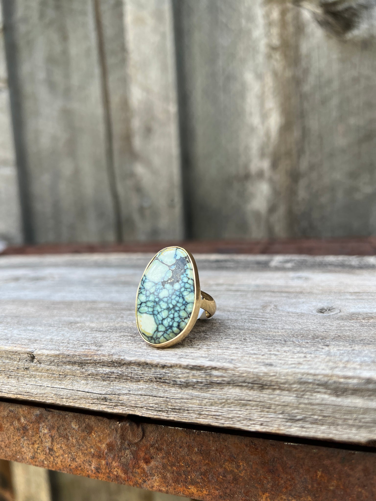 Varascite Ring in Gold Alchemia #143