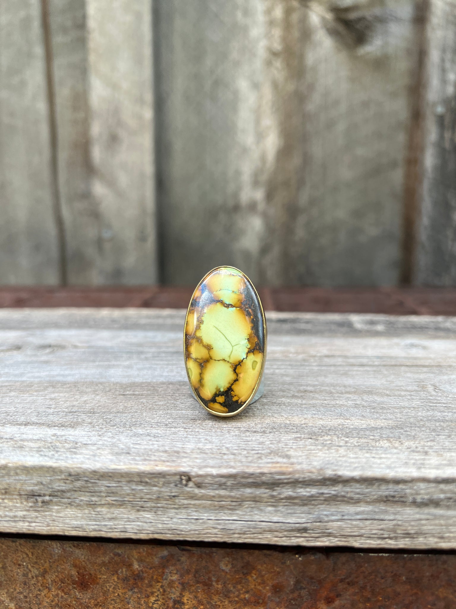 Cloud Mountain Turquoise Ring in Gold Alchemia #145