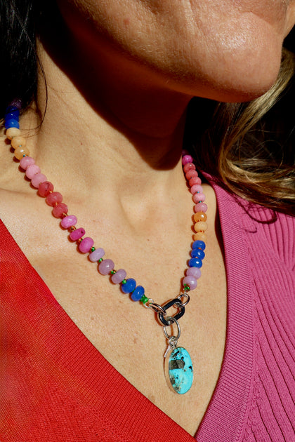 Morenci Turquoise & Sterling Silver Pendant Charm