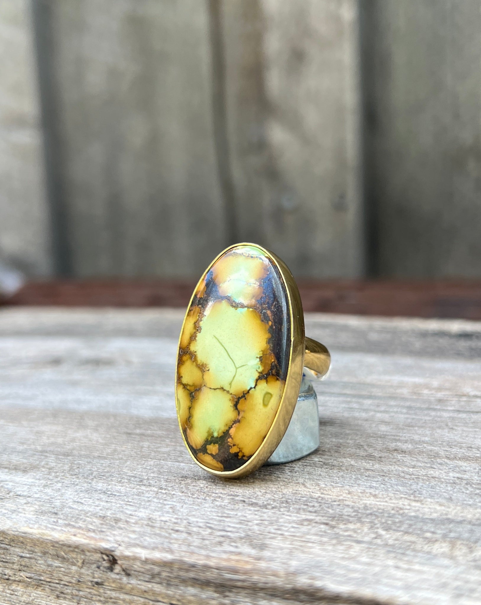 Cloud Mountain Turquoise Ring in Gold Alchemia #145